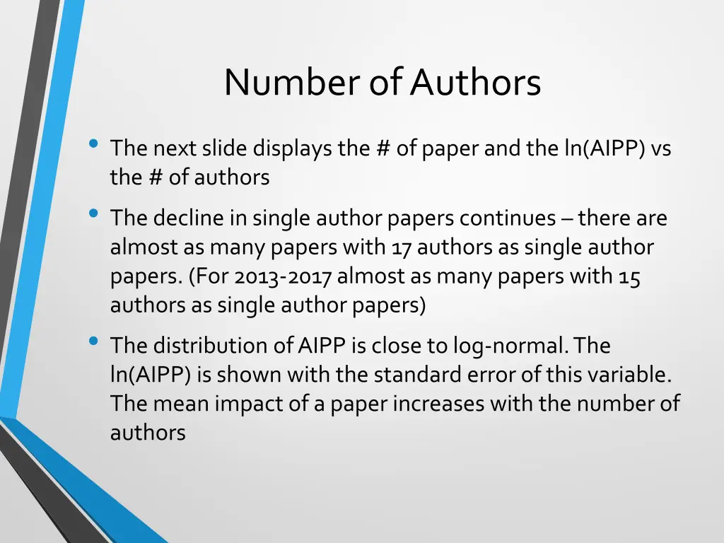 number of authors