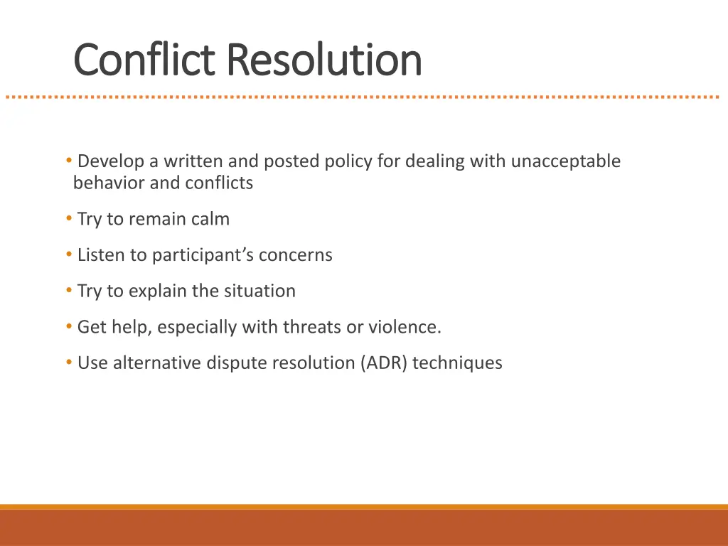 conflict resolution conflict resolution