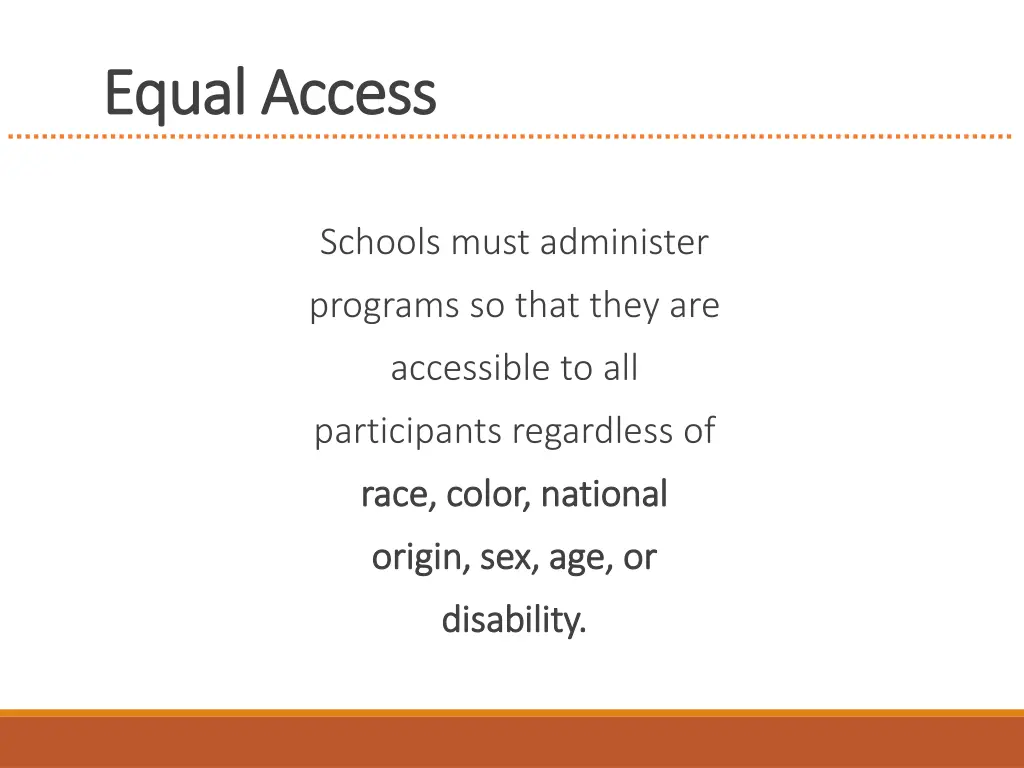 equal access equal access