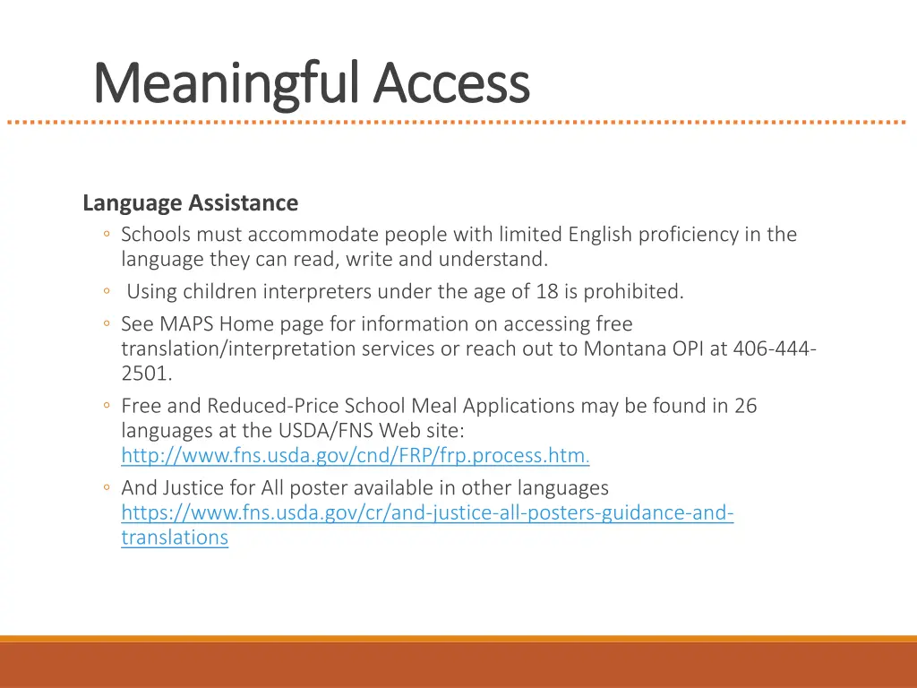 meaningful access meaningful access