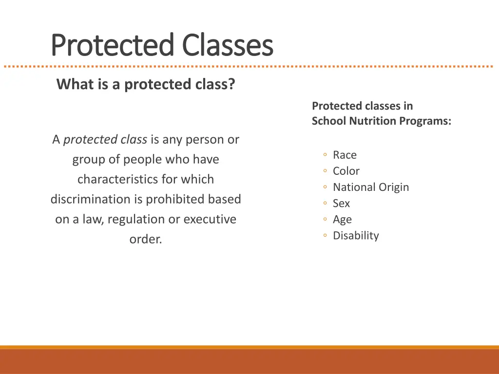 protected classes protected classes