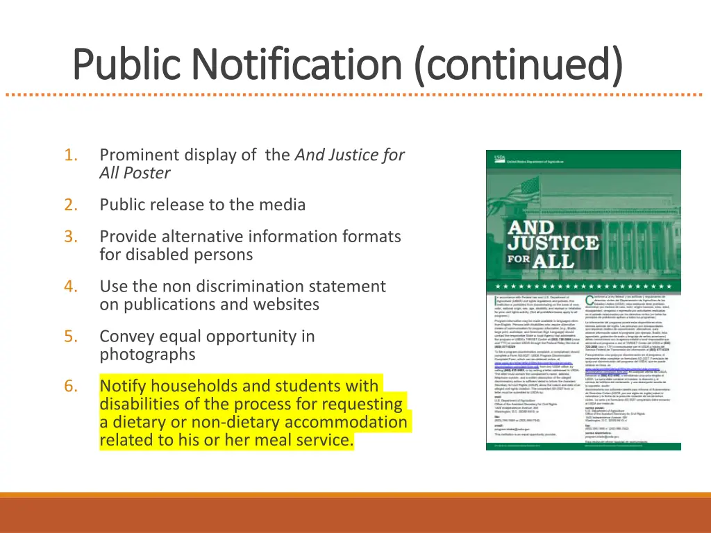 public notification continued public notification