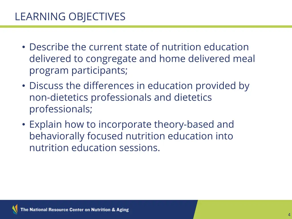 learning objectives