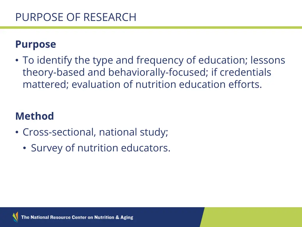 purpose of research