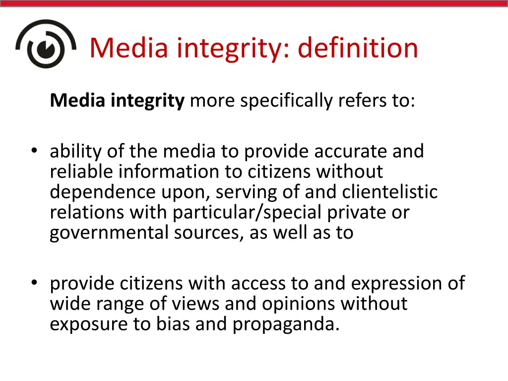 media integrity definition 1