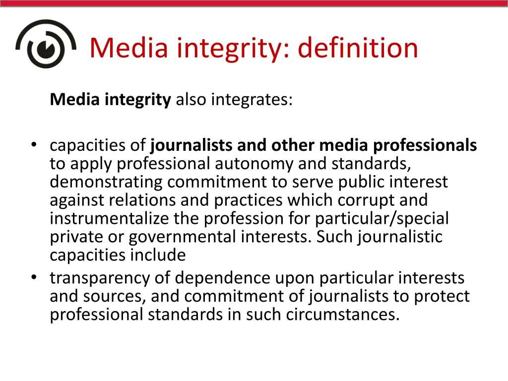 media integrity definition 2