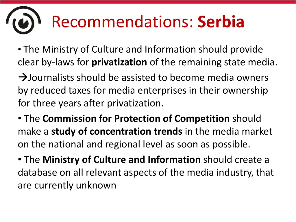 recommendations serbia