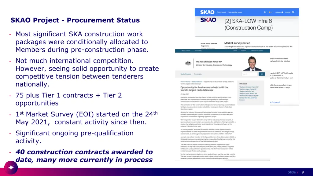 skao project procurement status