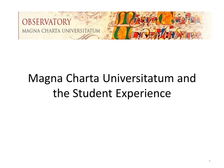 magna charta universitatum and the student