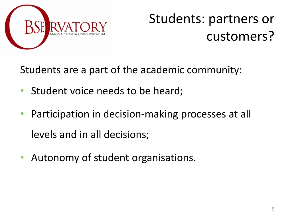 students partners or customers