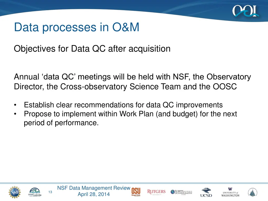 data processes in o m 1