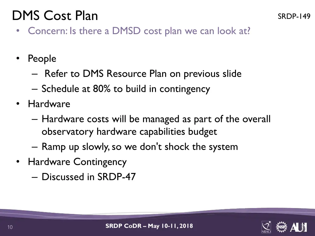 dms cost plan concern is there a dmsd cost plan