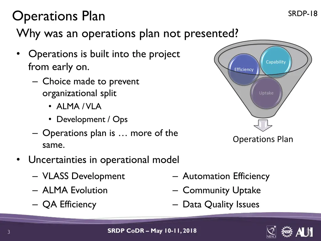 operations plan why was an operations plan