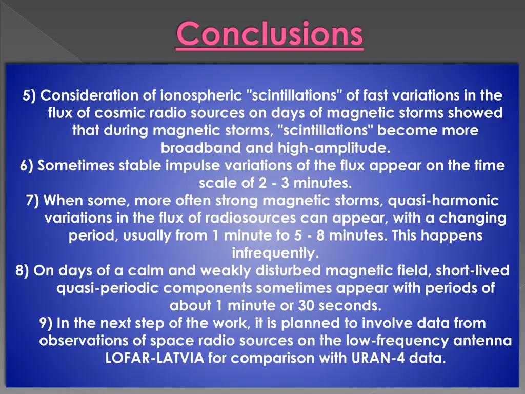 conclusions 1