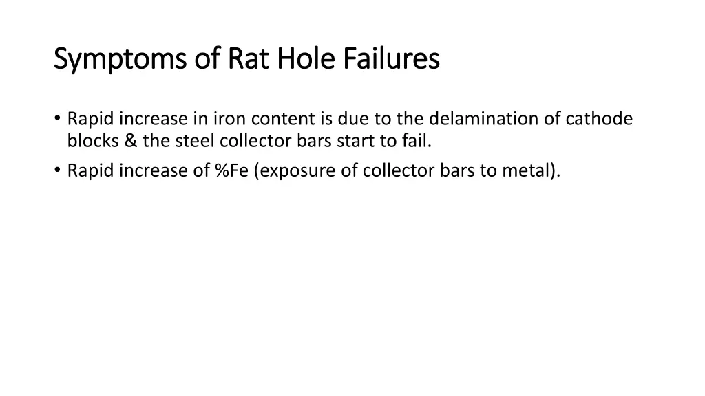 symptoms of rat hole failures symptoms