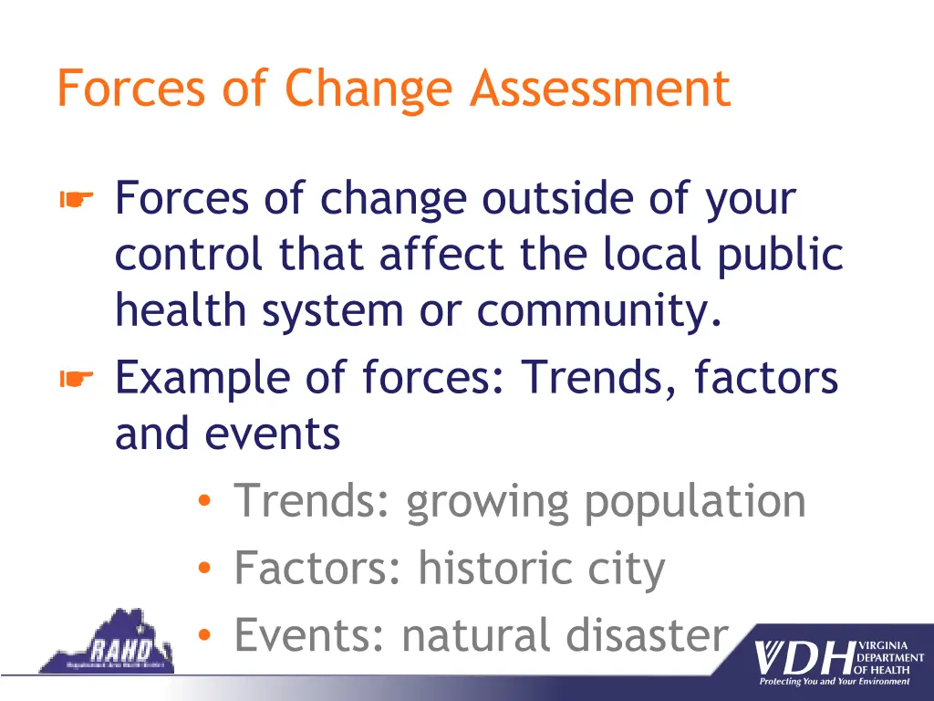 forces of change assessment