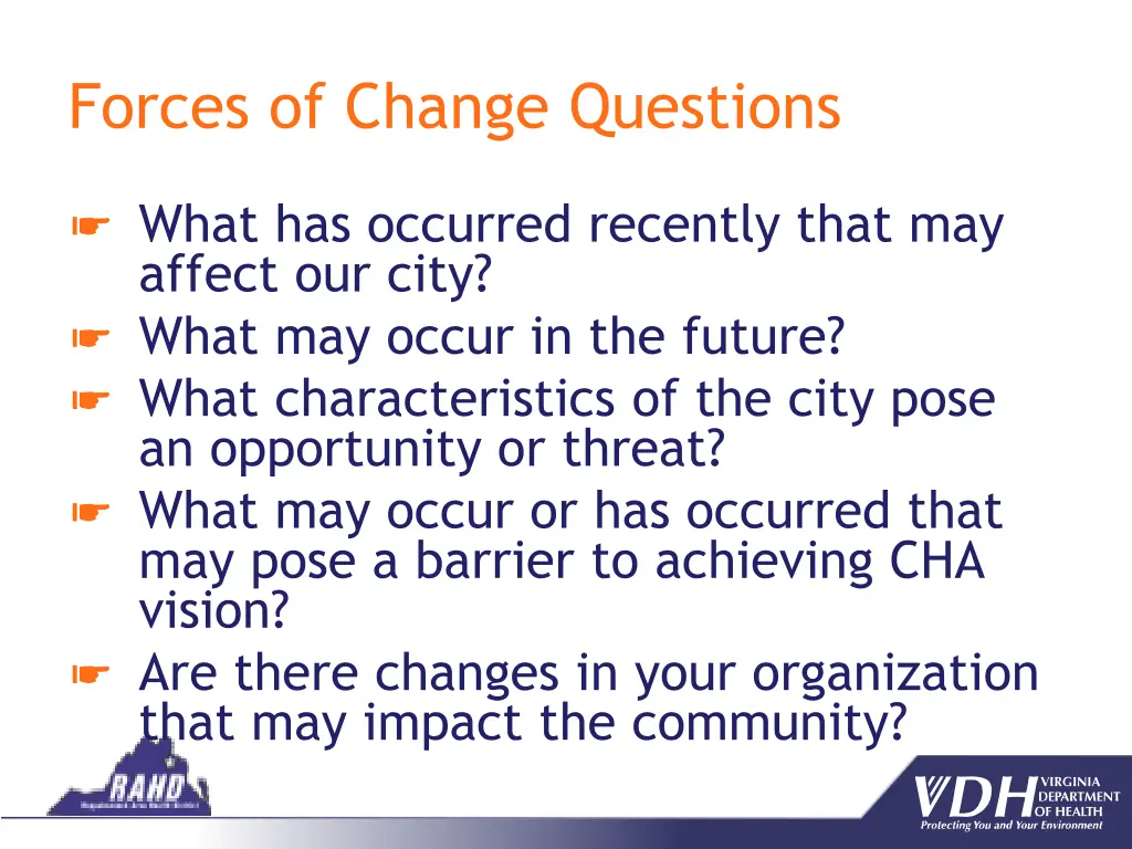 forces of change questions