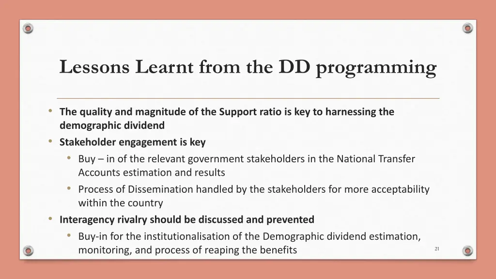 lessons learnt from the dd programming 2