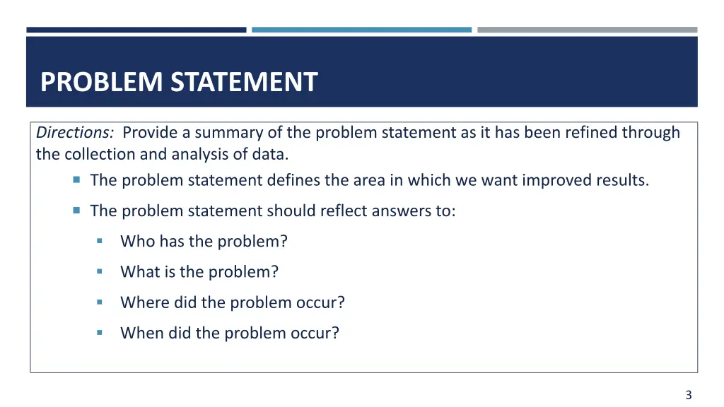 problem statement