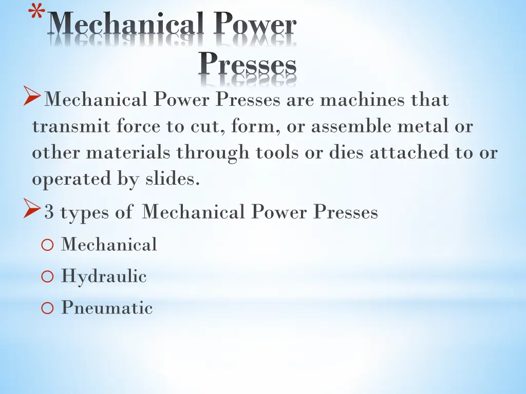 mechanical power