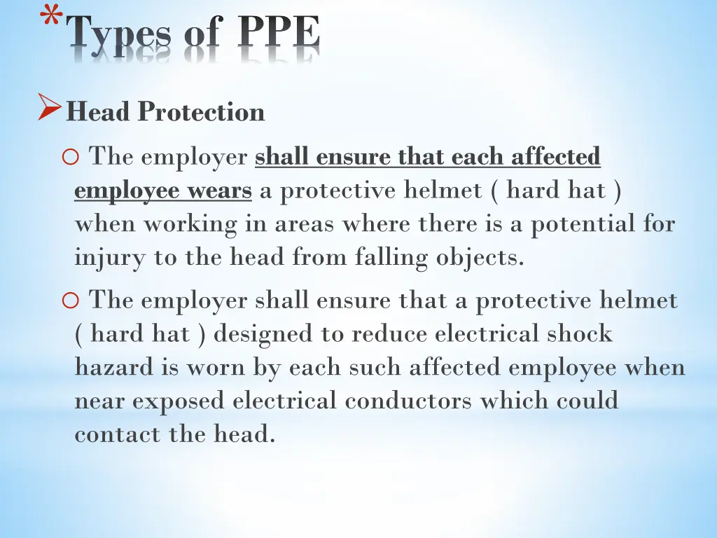 types of ppe 2