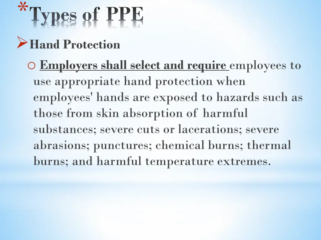 types of ppe 4