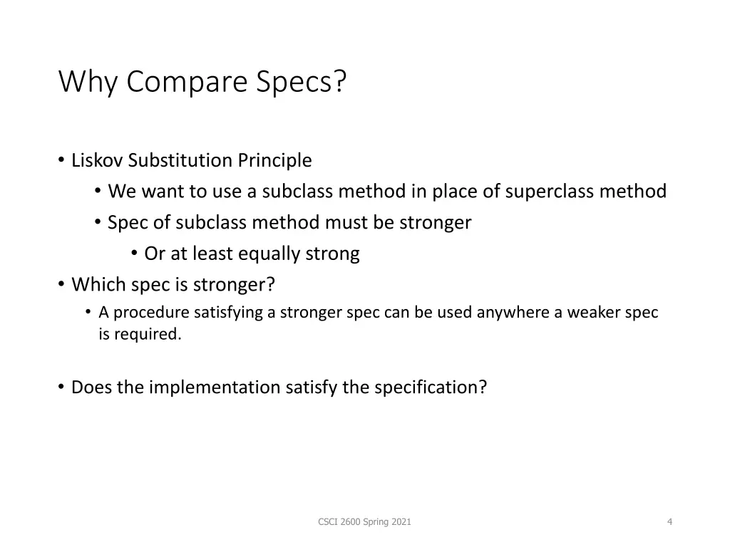 why compare specs