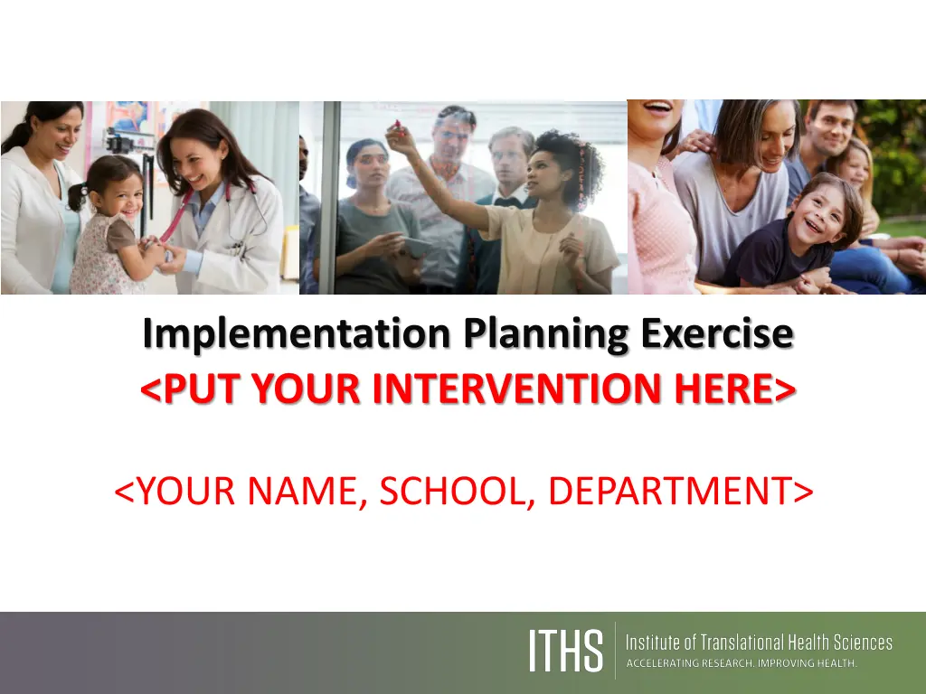 implementation planning exercise put your