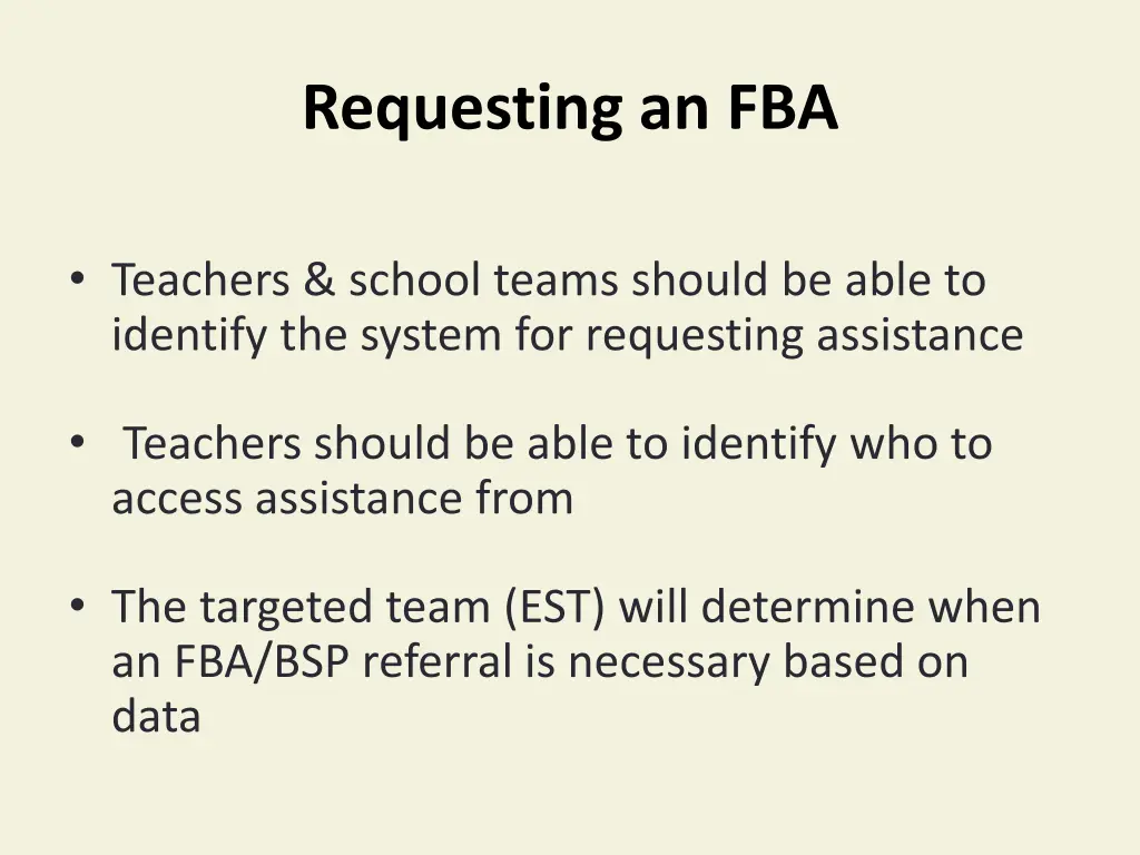 requesting an fba