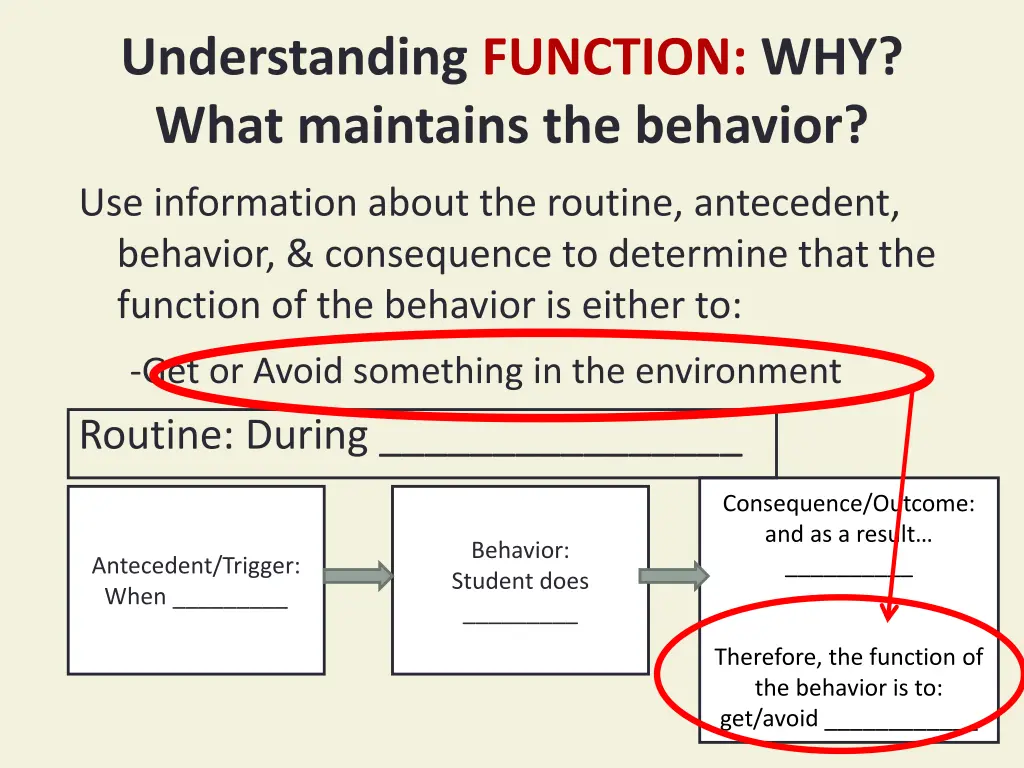 understanding function why what maintains