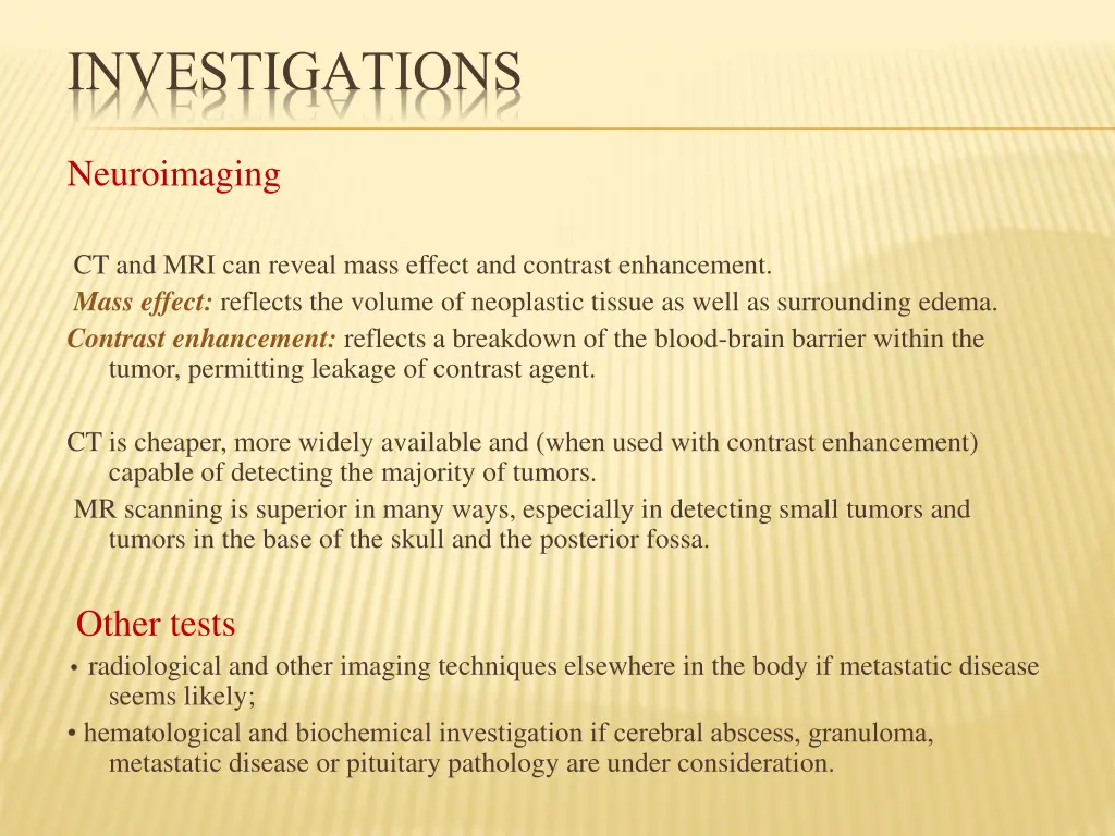 investigations