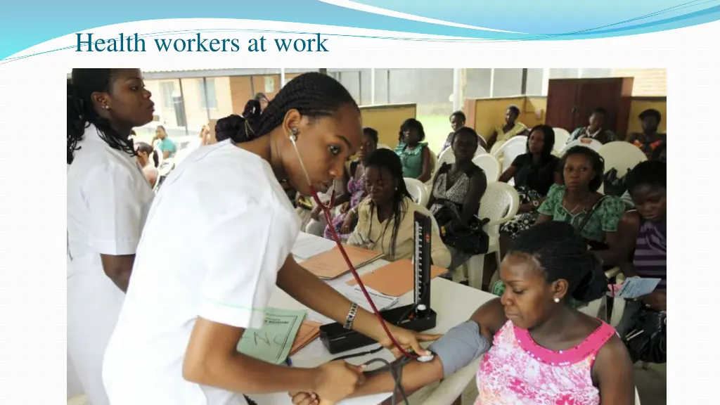 health workers at work