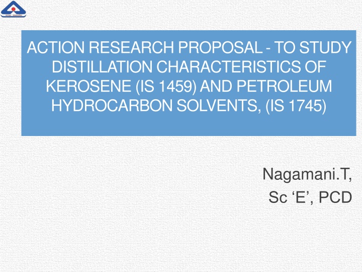 action research proposal to study distillation