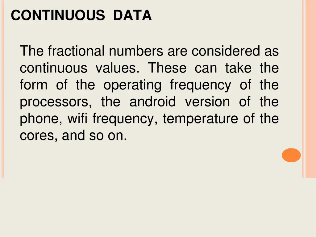 continuous data