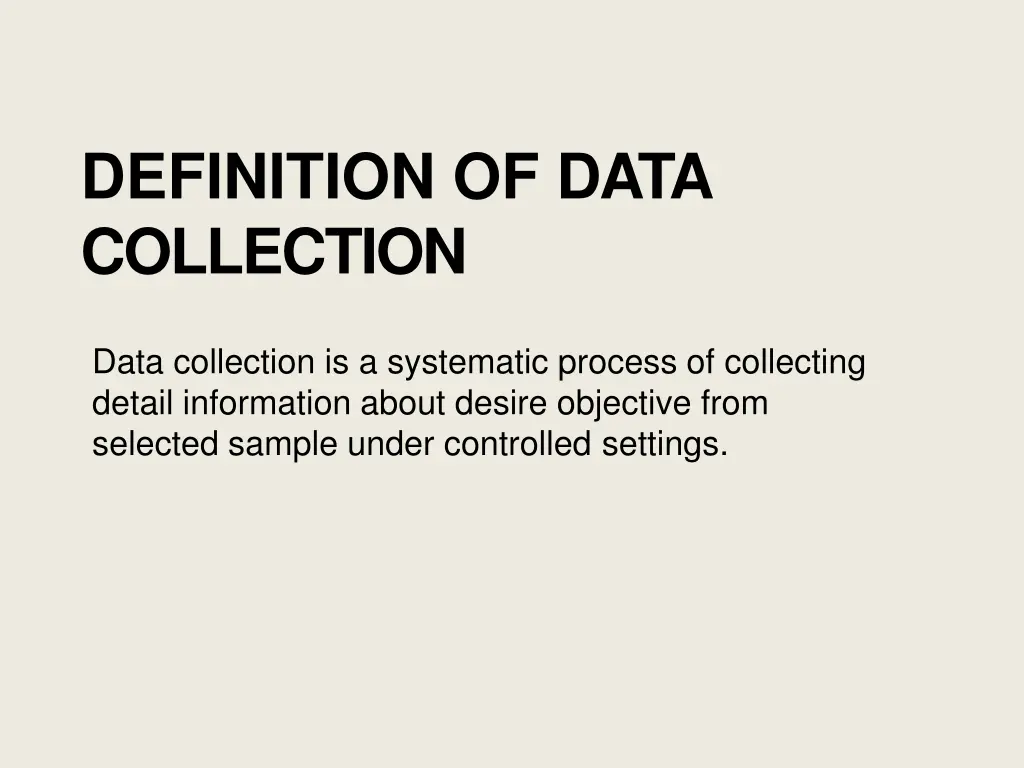 definition of data collection