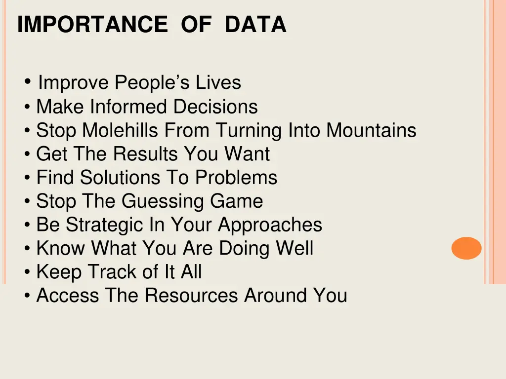 importance of data