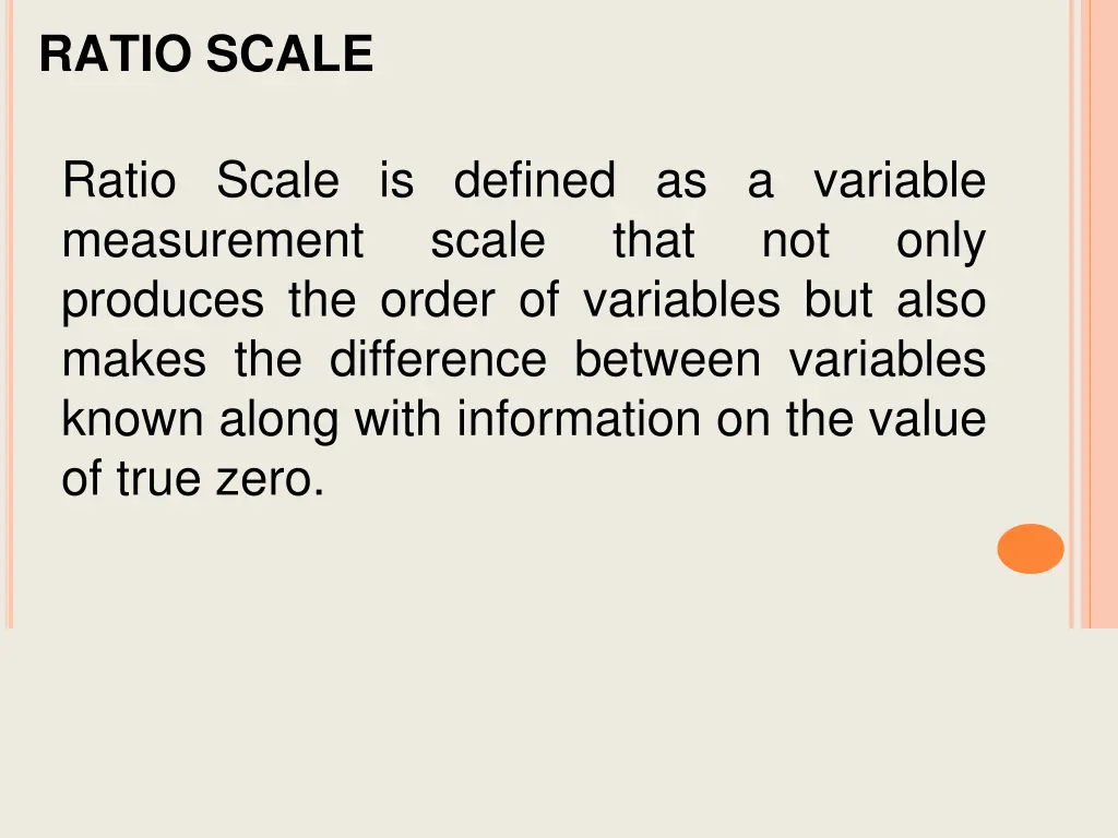 ratio scale