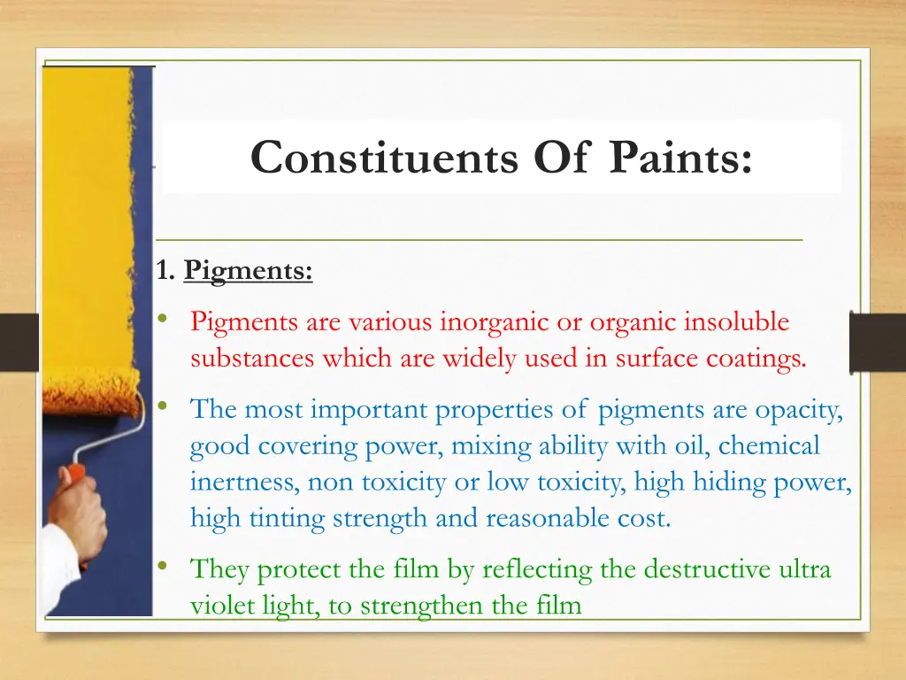 constituents of paints 1