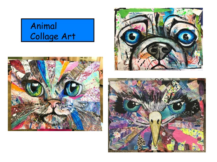 animal collage art