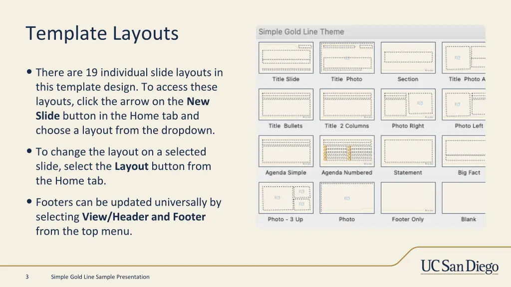 template layouts