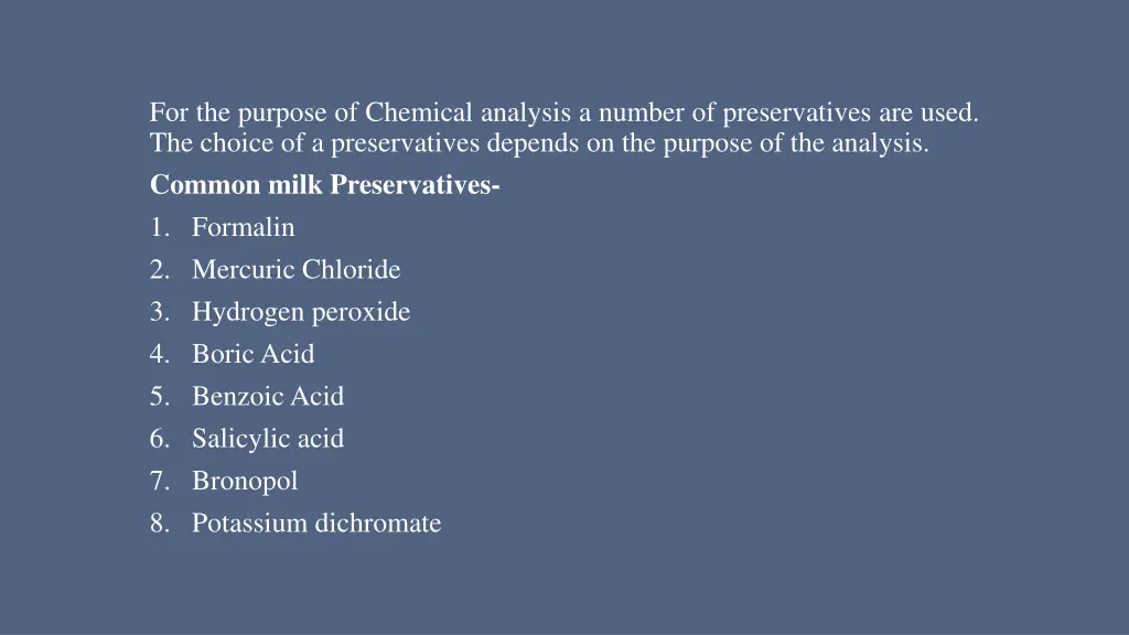 for the purpose of chemical analysis a number