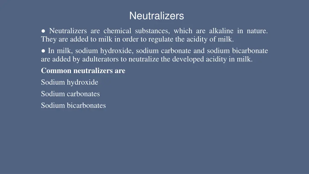 neutralizers