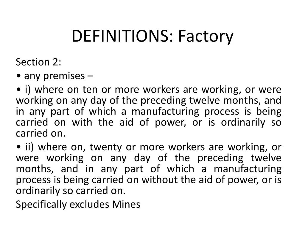 definitions factory