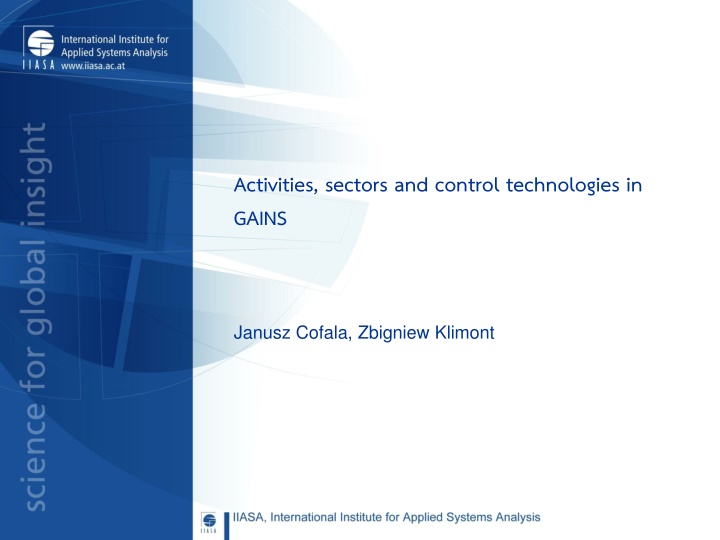 activities sectors and control technologies