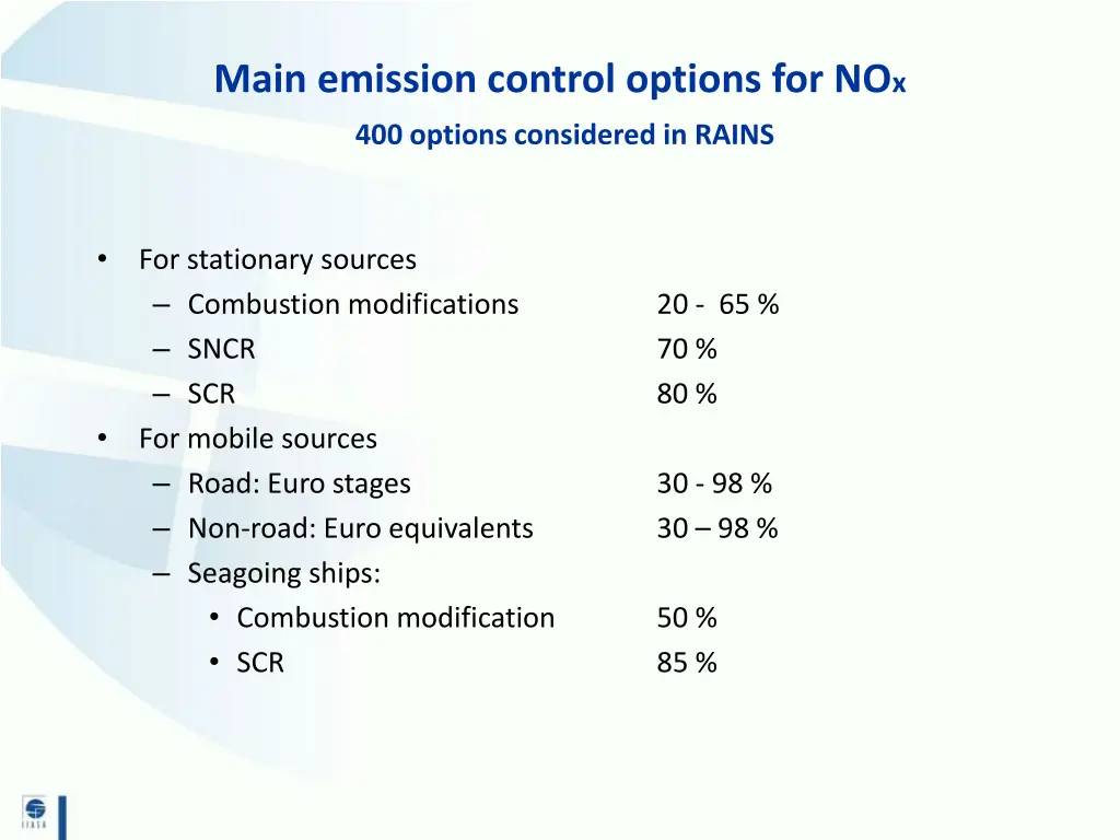 main emission control options 1