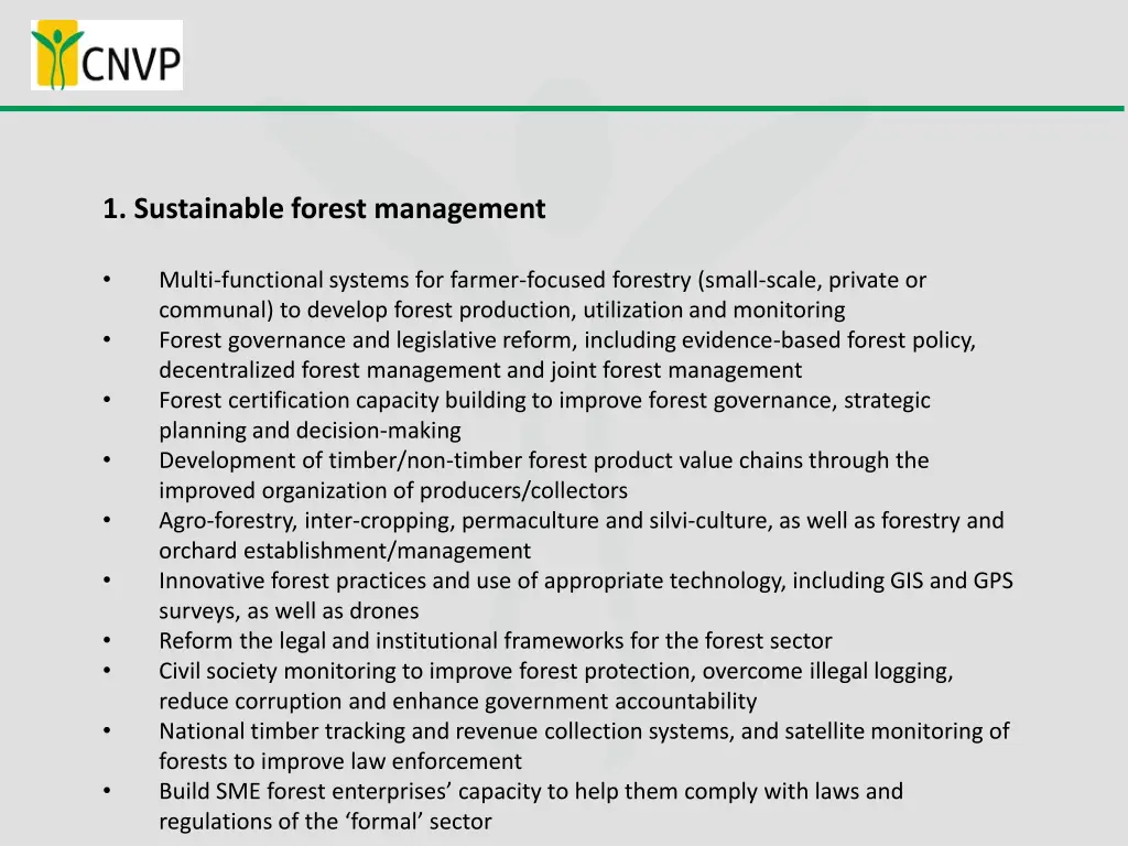 1 sustainable forest management