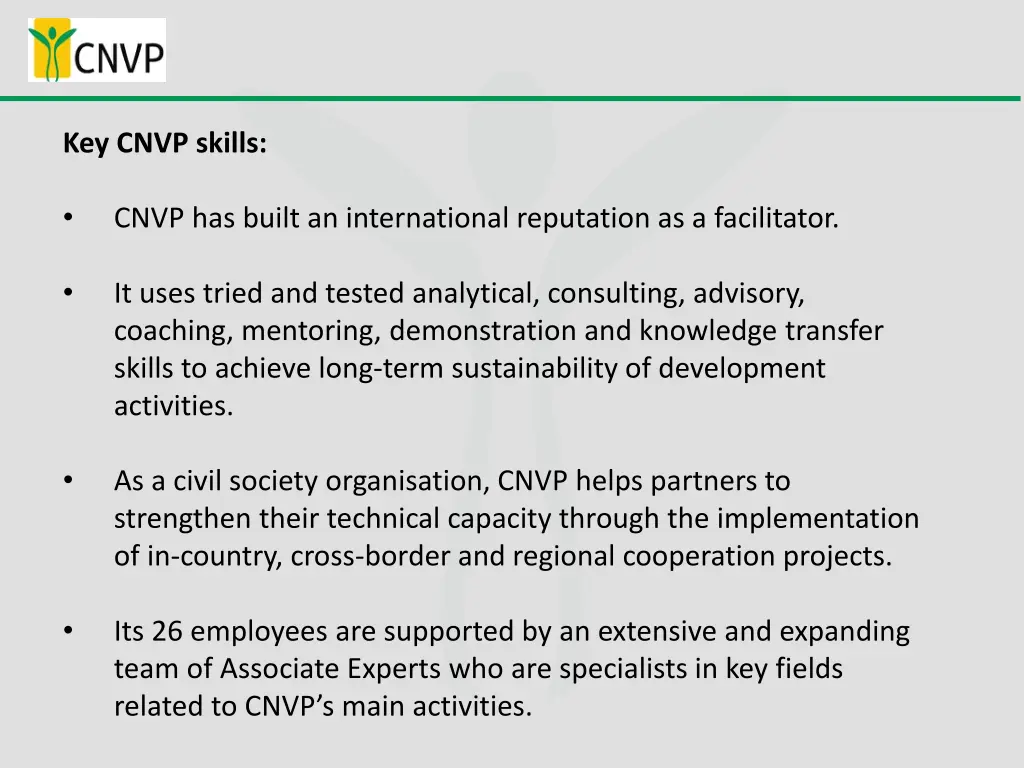 key cnvp skills