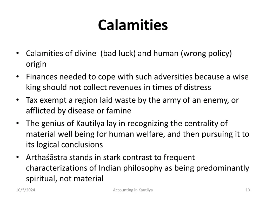 calamities