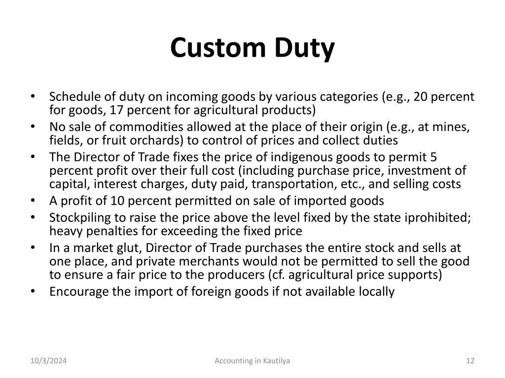 custom duty