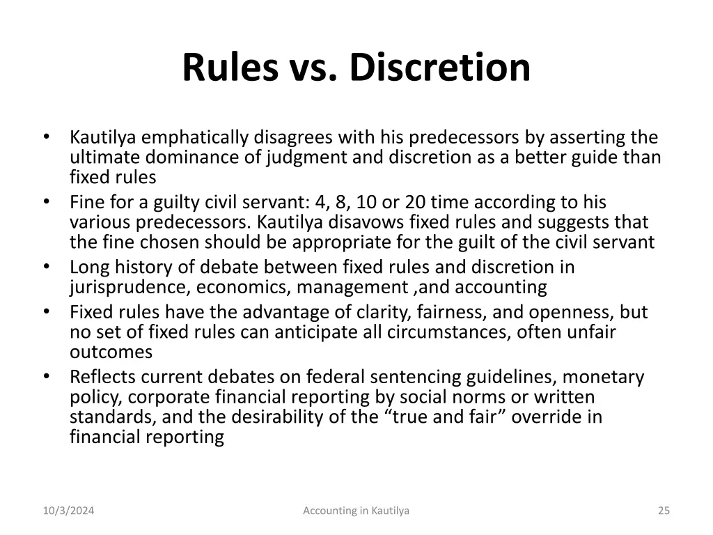 rules vs discretion